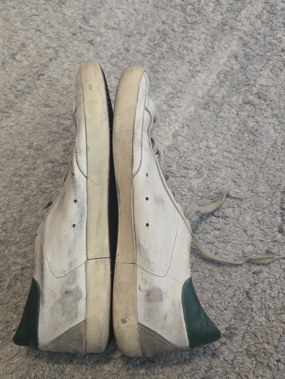 Golden Goose Super-Star Leather Low-Top Sneakers - White/Green 44, 10, 10.5 - Picture 7 of 16